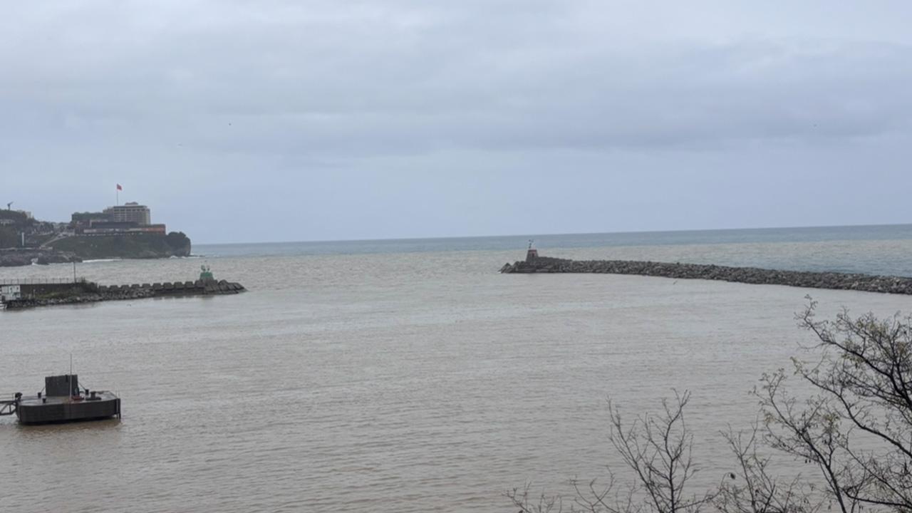 Zonguldak'ta çamur denizin rengini değiştirdi