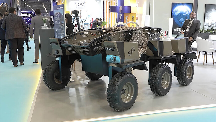 Elektroland Defence, 6x6 insansız kara aracı "GÖKBÖRÜ"yü SAHA 2026'da tanıttı
